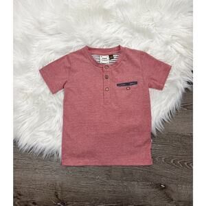 FORE!!‎ Red Mini Stripe Henley2T (MSRP $40)